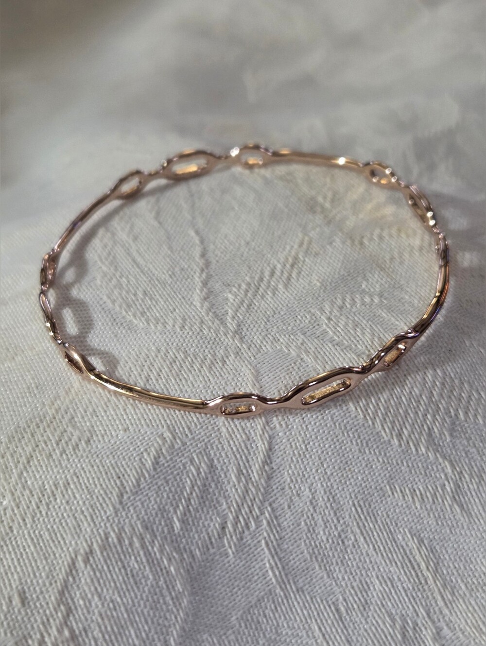 IPPOLITA Rosè Oval Link Bangle Bracelet, Sterling Silver